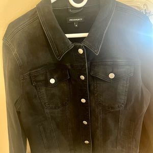 Black Prosperity Jean Jacket
